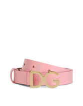 Patent leather belt with DG logo - | Dolce & Gabbana