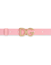 Patent leather belt with DG logo - | Dolce & Gabbana