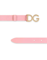 Patent leather belt with DG logo - | Dolce & Gabbana
