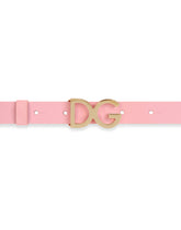 Patent leather belt with DG logo - | Dolce & Gabbana