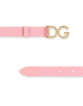 Patent leather belt with DG logo - | Dolce & Gabbana