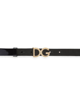 Patent leather belt with DG logo - | Dolce & Gabbana