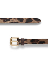 Calfskin belt with leopard print - | Dolce & Gabbana