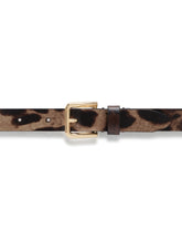 Calfskin belt with leopard print - | Dolce & Gabbana