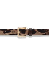 Calfskin belt with leopard print - | Dolce & Gabbana