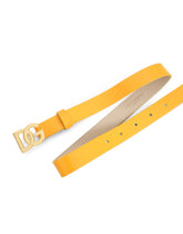 Patent leather belt with DG-logo buckle - | Dolce & Gabbana