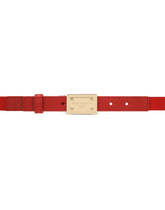 Stretch belt with logo tag - | Dolce & Gabbana
