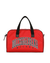 Nylon travel bag with logo print - | Dolce & Gabbana