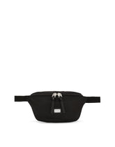 Dolce & Gabbana Waist Bag In Solid-Coloured Leather And Nylon - | Dolce & Gabbana