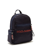 Nylon backpack with rubberized logo - | Dolce & Gabbana