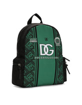 Nylon backpack with DG logo - | Dolce & Gabbana
