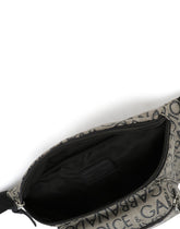 Coated nylon belt bag with logo print - | Dolce & Gabbana