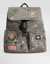 Printed canvas backpack - | Dolce & Gabbana