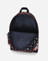 Nylon backpack with bandanna print - | Dolce & Gabbana