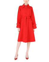 Belted single-breasted double crepe coat - | Dolce & Gabbana