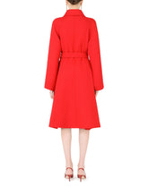 Belted single-breasted double crepe coat - | Dolce & Gabbana