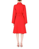 Belted single-breasted double crepe coat - | Dolce & Gabbana