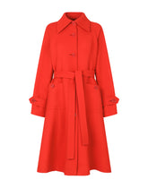 Belted single-breasted double crepe coat - | Dolce & Gabbana