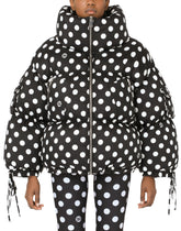 Nylon down jacket with polka-dot print - | Dolce & Gabbana