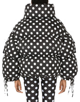 Nylon down jacket with polka-dot print - | Dolce & Gabbana