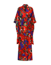 Silk kimono robe with anemone print - | Dolce & Gabbana
