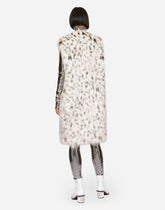 Long lynx-effect faux fur vest - | Dolce & Gabbana