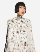 Long lynx-effect faux fur vest - | Dolce & Gabbana