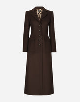 Long single-breasted wool and cashmere coat - | Dolce & Gabbana