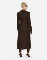 Long single-breasted wool and cashmere coat - | Dolce & Gabbana