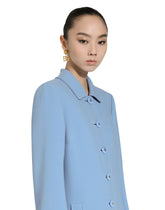 Single-breasted wool crêpe coat - | Dolce & Gabbana