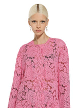 Branded floral cordonetto lace coat - | Dolce & Gabbana