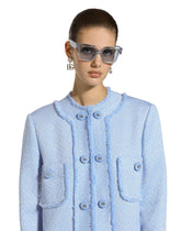 Single-breasted raschel tweed coat - | Dolce & Gabbana