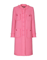Single-breasted tweed coat - | Dolce & Gabbana