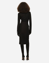 KIM DOLCE&GABBANA Jersey coat dress with the Re-Edition label - | Dolce & Gabbana