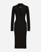 KIM DOLCE&GABBANA Jersey coat dress with the Re-Edition label - | Dolce & Gabbana