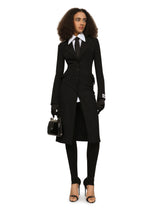 KIM DOLCE&GABBANA Jersey coat dress with the Re-Edition label - | Dolce & Gabbana