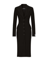 KIM DOLCE&GABBANA Jersey coat dress with the Re-Edition label - | Dolce & Gabbana
