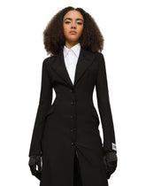 KIM DOLCE&GABBANA Jersey coat dress with the Re-Edition label - | Dolce & Gabbana