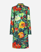 Bloom-print brocade coat - | Dolce & Gabbana