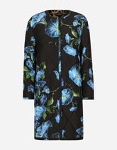 Quilted fabric coat with bluebell print - | Dolce & Gabbana