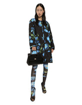 Quilted fabric coat with bluebell print - | Dolce & Gabbana