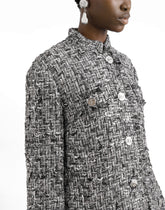 Single-breasted coat in Rachel tweed - | Dolce & Gabbana