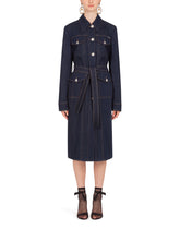 Denim coat with belt and pockets - | Dolce & Gabbana