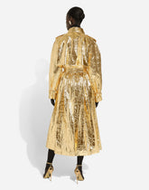 Foiled fabric trench coat - | Dolce & Gabbana