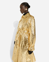 Foiled fabric trench coat - | Dolce & Gabbana