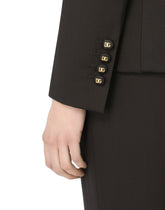 Single-breasted woolen jacket with branded selvedge - | Dolce & Gabbana