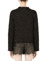 Lamé jacquard Gabbana jacket with cabochon DG buttons - | Dolce & Gabbana