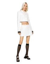 Short jacquard jacket with allover DG logo - | Dolce & Gabbana
