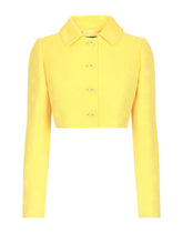 Short quilted jacquard jacket with DG logo - | Dolce & Gabbana