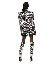 Zebra-print single-breasted brocade jacket - | Dolce & Gabbana